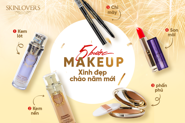 5 bước makeup xinh đẹp chào năm mới 