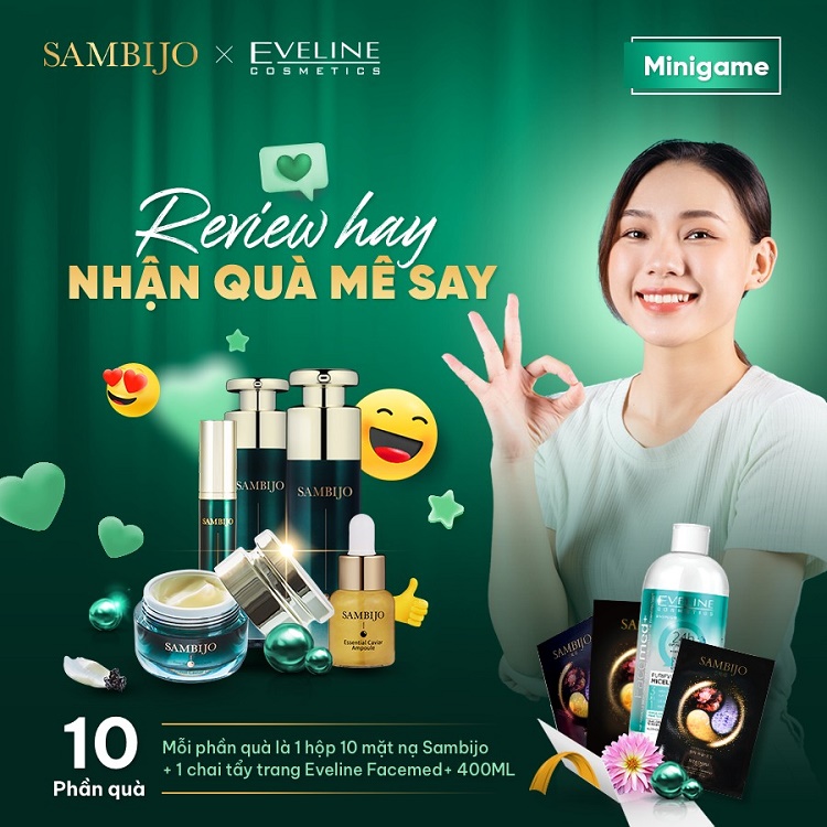 [MINIGAME] SAMBIJO X EVELINE: Review hay - Nhận quà mê say