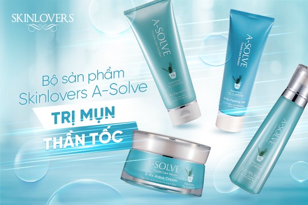 Say bye dầu mụn cùng Bộ sản phẩm Skinlovers A-Solve