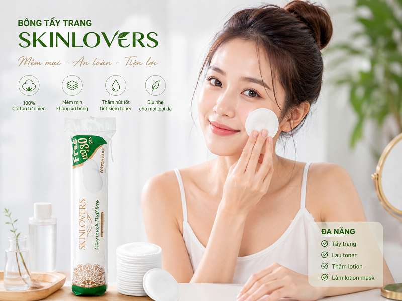 Review bông tẩy trang Skinlover có tốt không? Có đáng mua không?